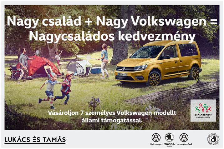 Nagy család + Nagy Volkswagen = Nagycsaládos kedvezmény