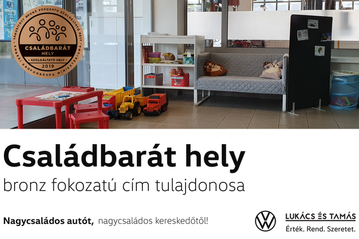 Lukács és Tamás Családbarát Hely Bronz fokozat